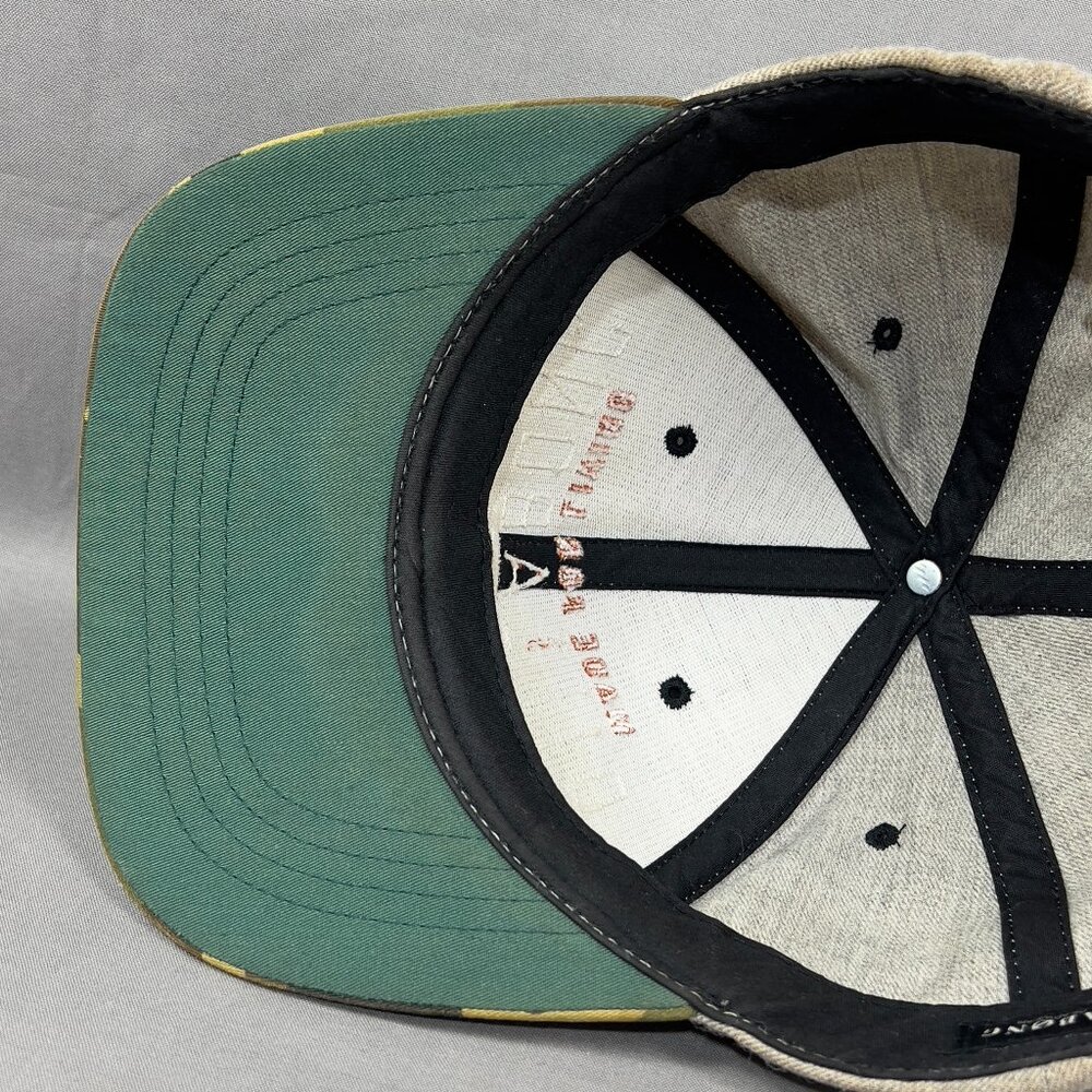 Billabong Snap Back Cap Hat Surf Brown Camo Camouflage Baseball Outdoor Boys - Picture 11 of 14